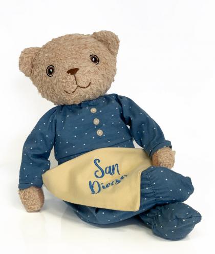 HUGZZEEE Friends Teddy Bobbi, personalisierbar - blau