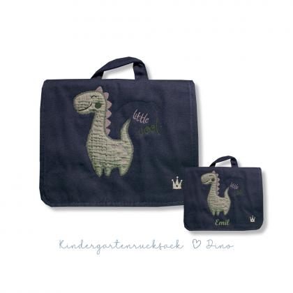 Kleine Freunde Rucksack/Tasche Dino - grau