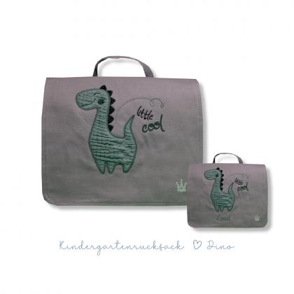 Kleine Freunde Rucksack/Tasche Dino - grau