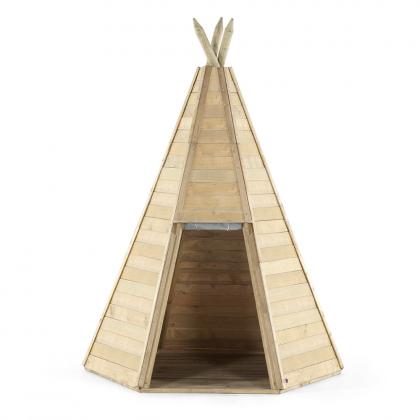 Plum wooden Tipi Hideaway play tent, 230 cm - nature