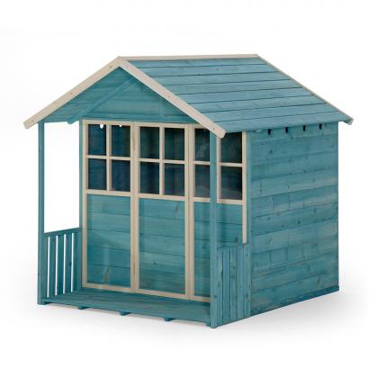 Plum wooden Playhouse Deckhouse - turquoise