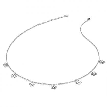 Spring Blossom Signature Collection necklace, 40-45 cm - whitegold