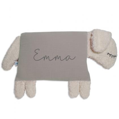 Little Friends cuddly pillow sheep, personalizeable - beige