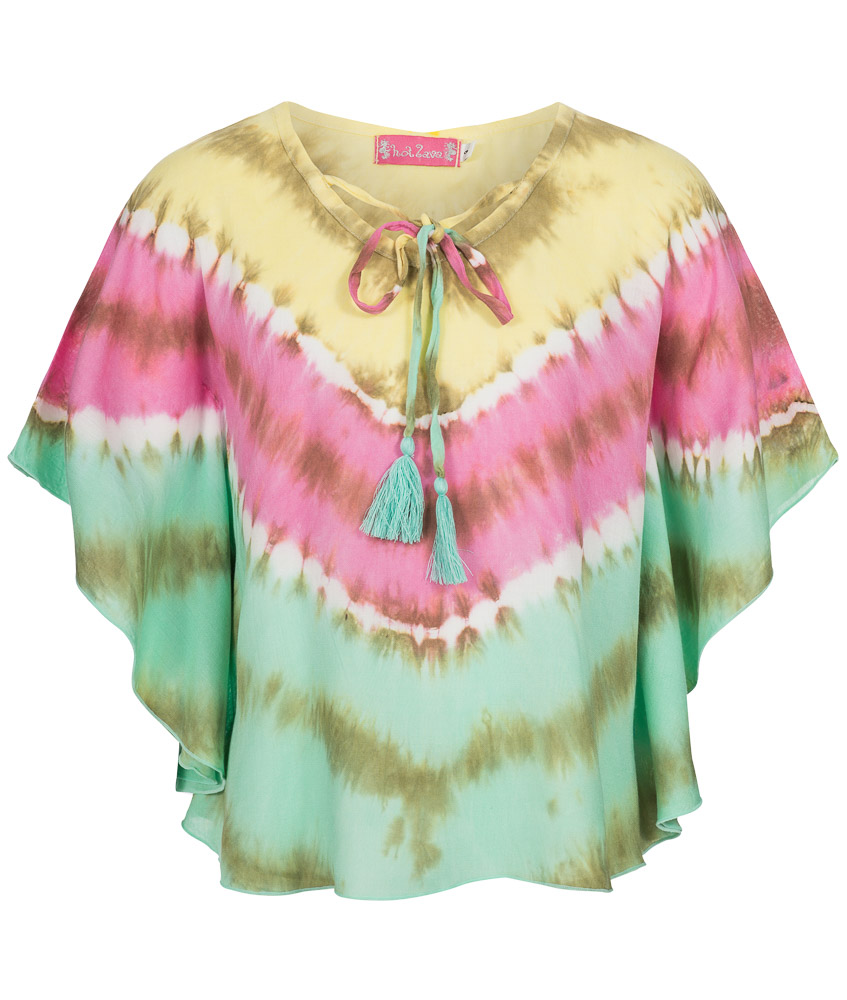 Kids Style Lounge Hot Lava Handmade Short Tunic In Pink Mint High Fashion Online For Kids