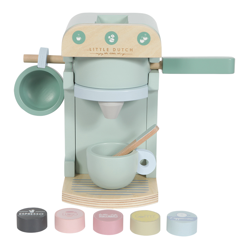 kids wooden coffee machine
