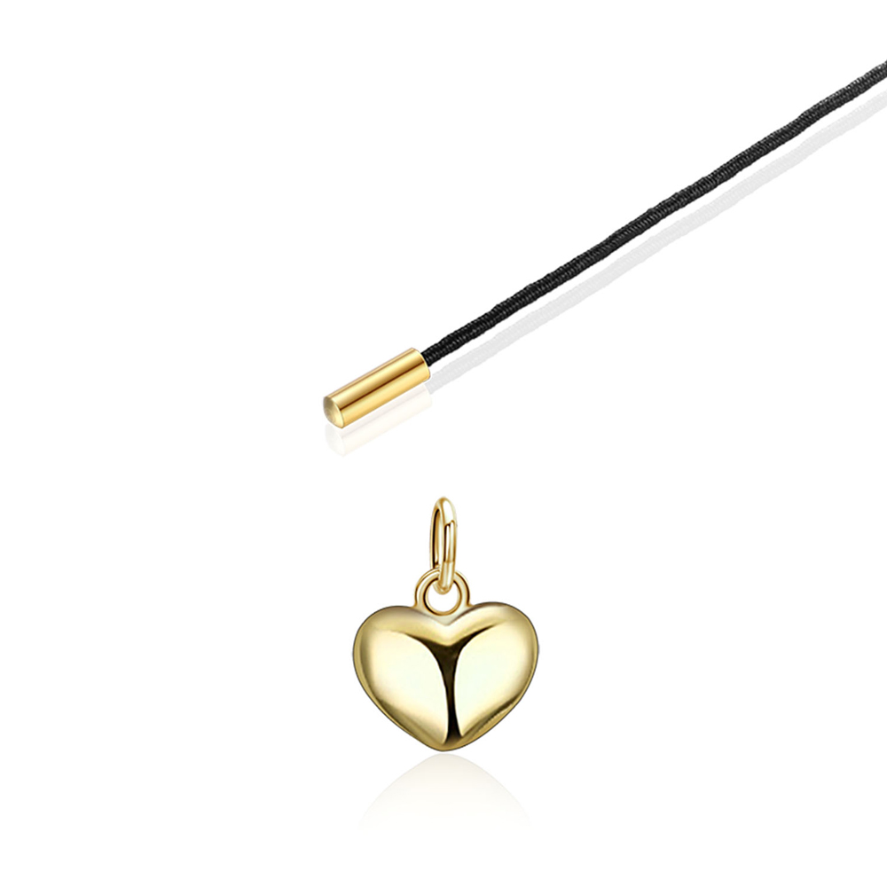Spring Blossom Hearts Kinder Armband, gold, 18 cm - schwarz