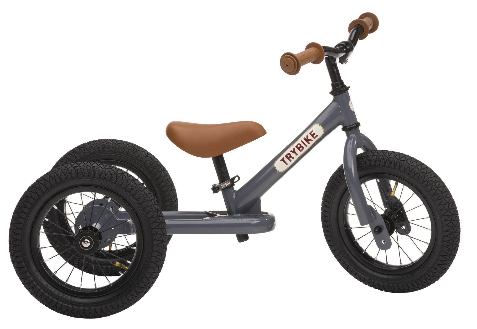 Kids Style Lounge TRYBIKE steel 2 in 1 balance bike grey/brown