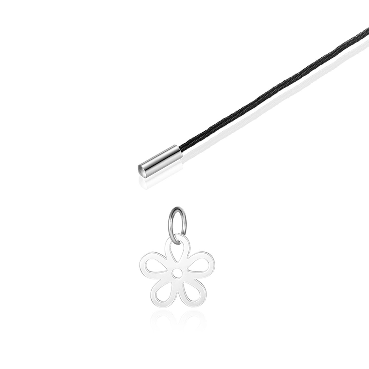 Spring Blossom Siganture kids bracelet, whitegold, 18 cm - black