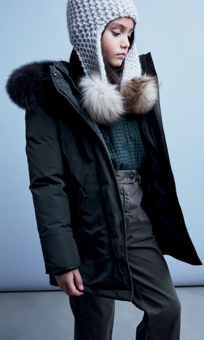 Kids Style Lounge Woolrich Luxury Arctic Parka Fox With Real Fur Black High Fashion Online For Kids